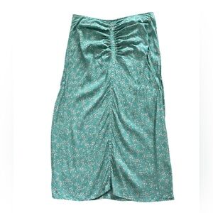 Rouje Floral Ruched Front Midi Skirt Size EU 40/US 8